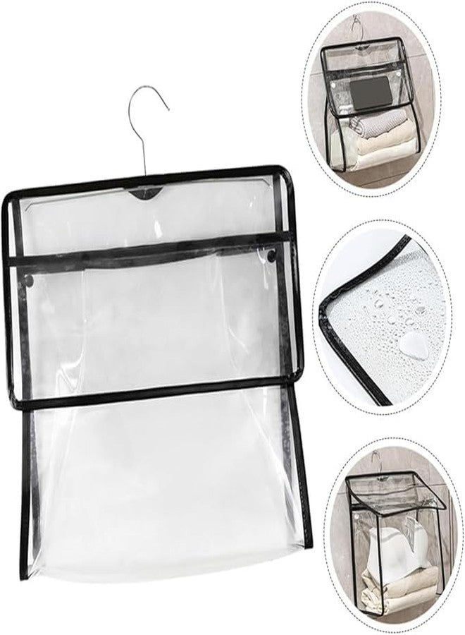 VENJA (LABEL) VENJA Clear PVC Dust Bag for Handbag - Transparent Wall Closet Organizer with Magnetic Closure, Handbag Protector Storage Pouch, Pack Of 1 - Image 4